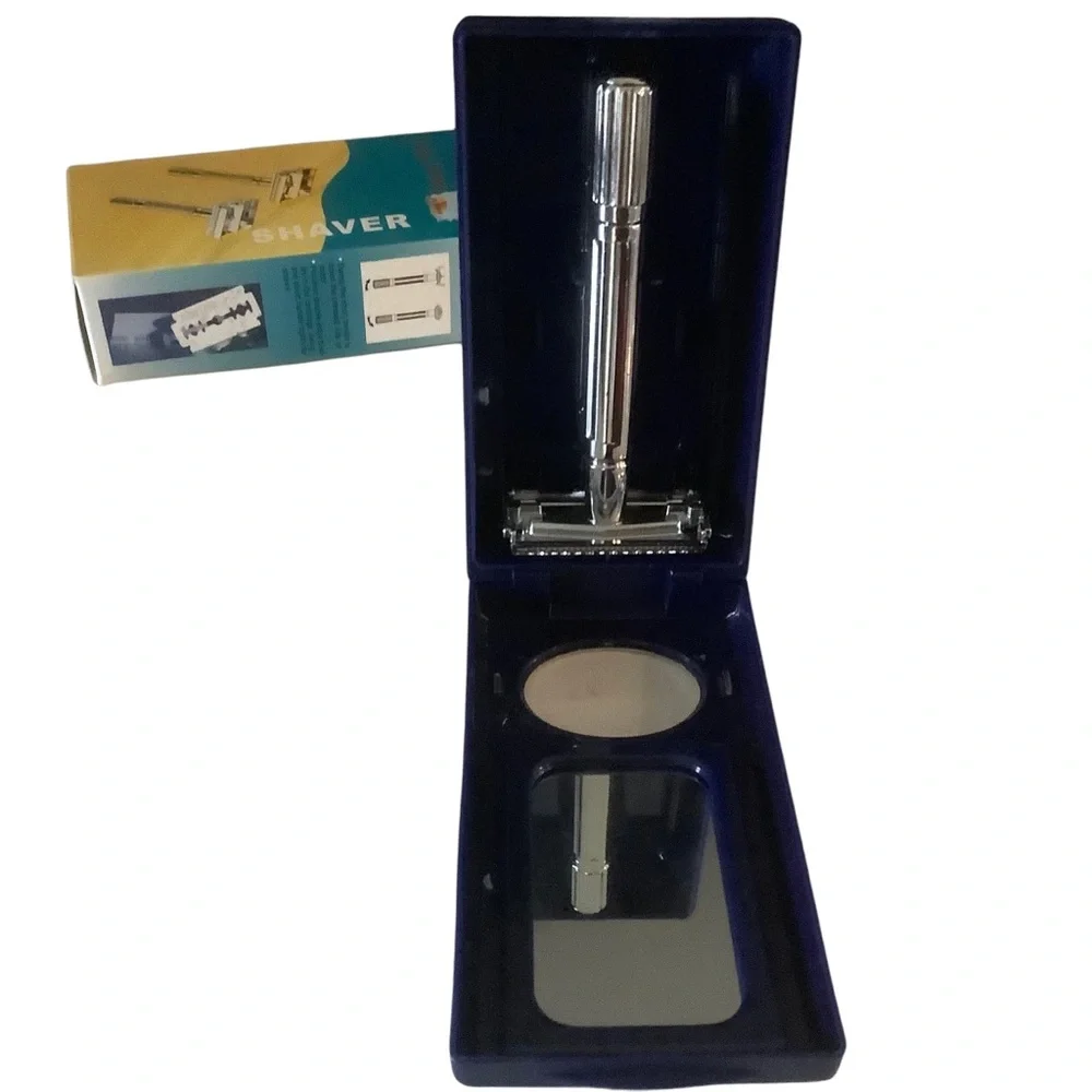 Shaving factory double edge safety razor silver